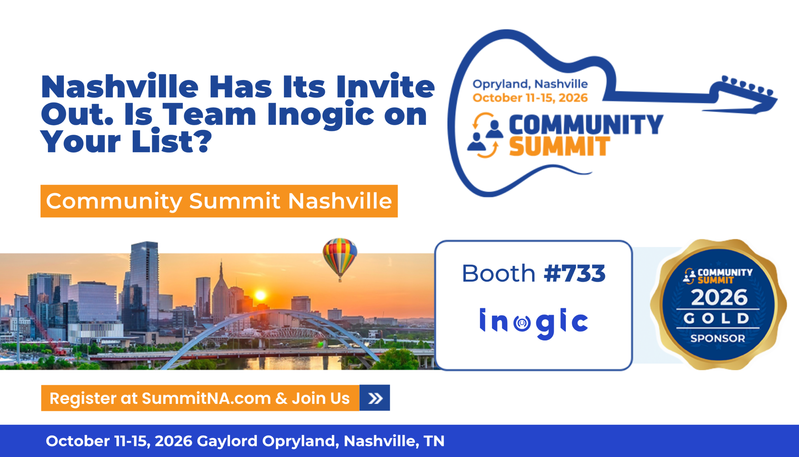 Nashville Has Its Invite Out. Is Team Inogic on Your List?